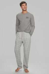 Pedro del Hierro Jersey-knit and cloth pyjama set Grey