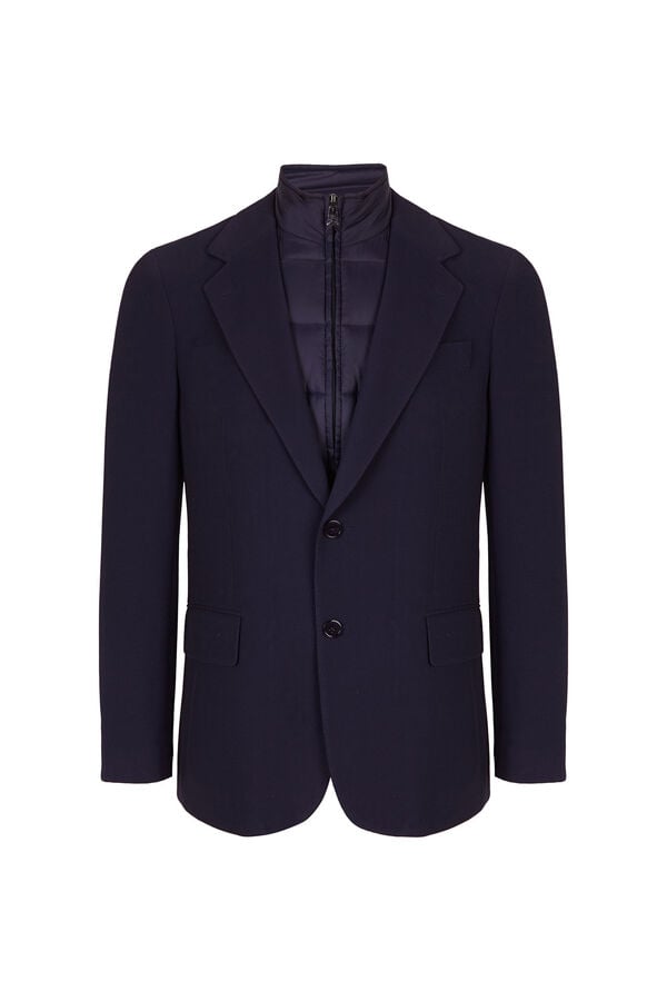 Pedro del Hierro Basic jersey-knit blazer with removable lining Blue