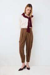 Pedro del Hierro Fluid cargo trousers Brown