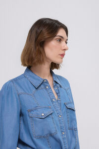 Pedro del Hierro 100% tencel™ lyocell denim shirt Blue