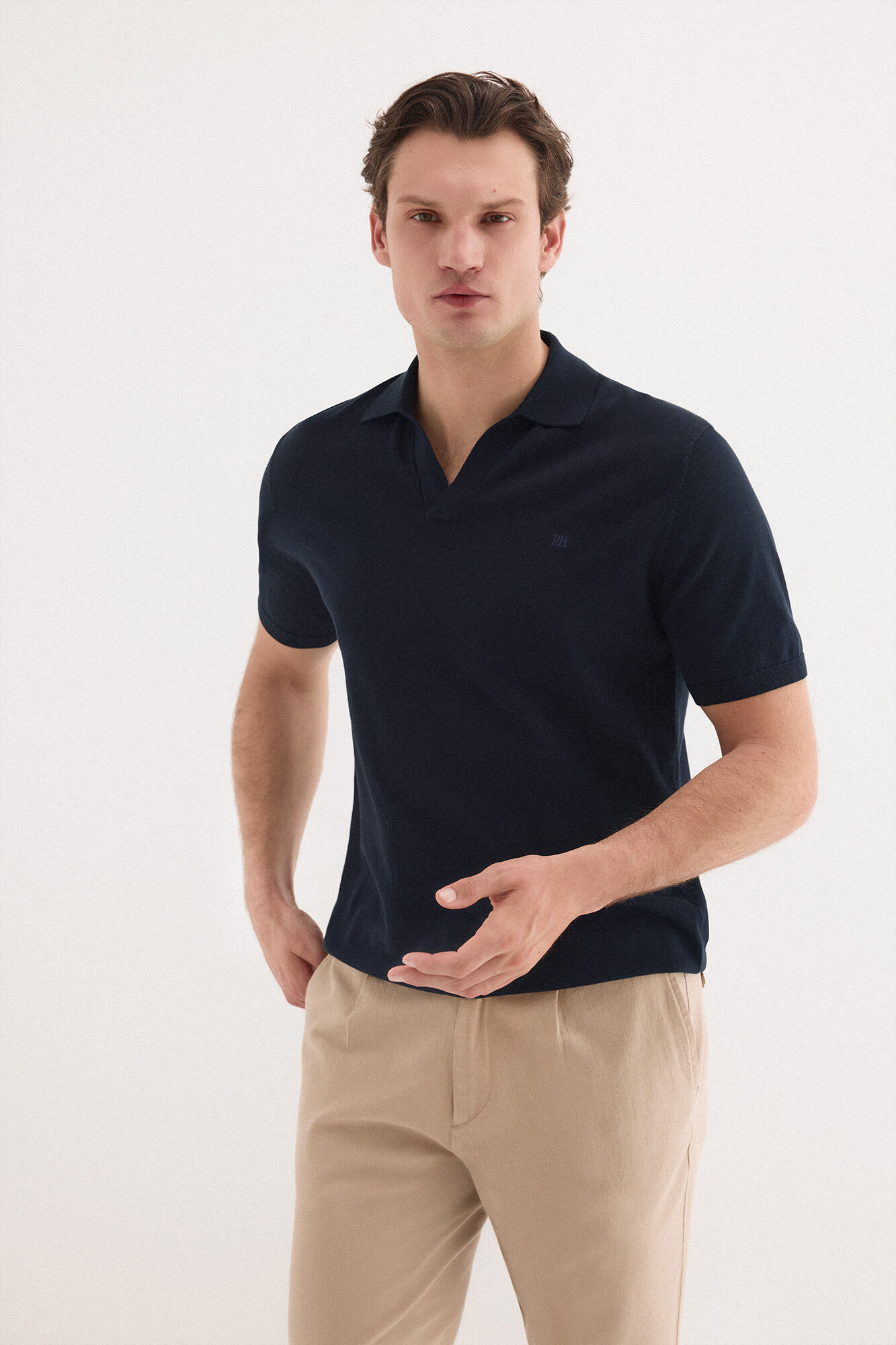 Pedro del Hierro Cotton premium short sleeve polo shirt