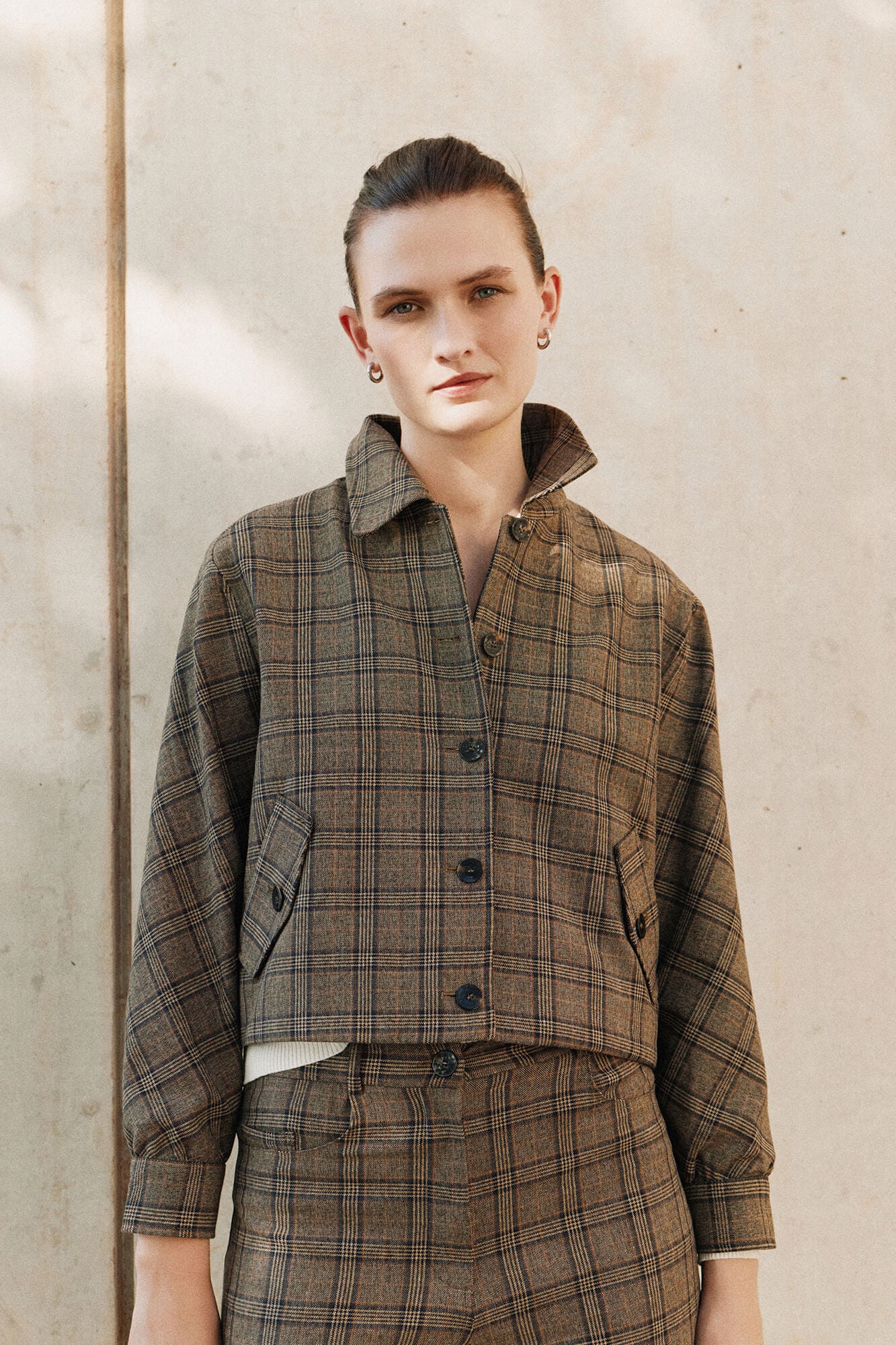 Pedro del Hierro Harris plaid bomber