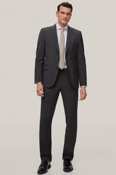 Pedro del Hierro Plain bi-stretch suit trousers Grey