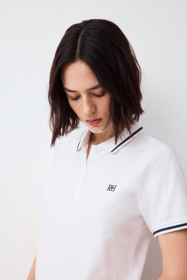 Pedro del Hierro Short-sleeved polo shirt White