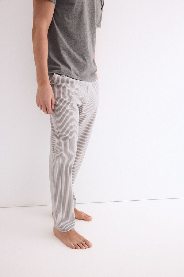 Pedro del Hierro Jersey-knit and fabric pyjama set Blue