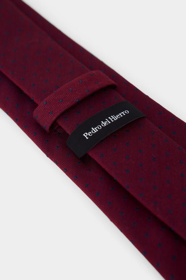 Pedro del Hierro Extra-fine silk tie Burgundy