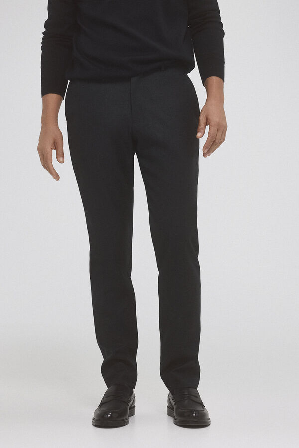 Pedro del Hierro Regular fit darted chino trousers Grey