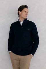 Pedro del Hierro Trucker neck jumper Blue