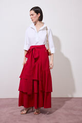 Pedro del Hierro Falda larga volantes Rojo