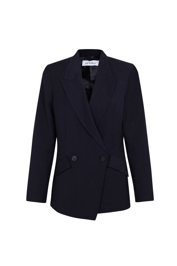 Pedro del Hierro Navy asymmetric blazer Blue