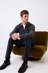 Pedro del Hierro Italian premium yarn knit cardigan Grey