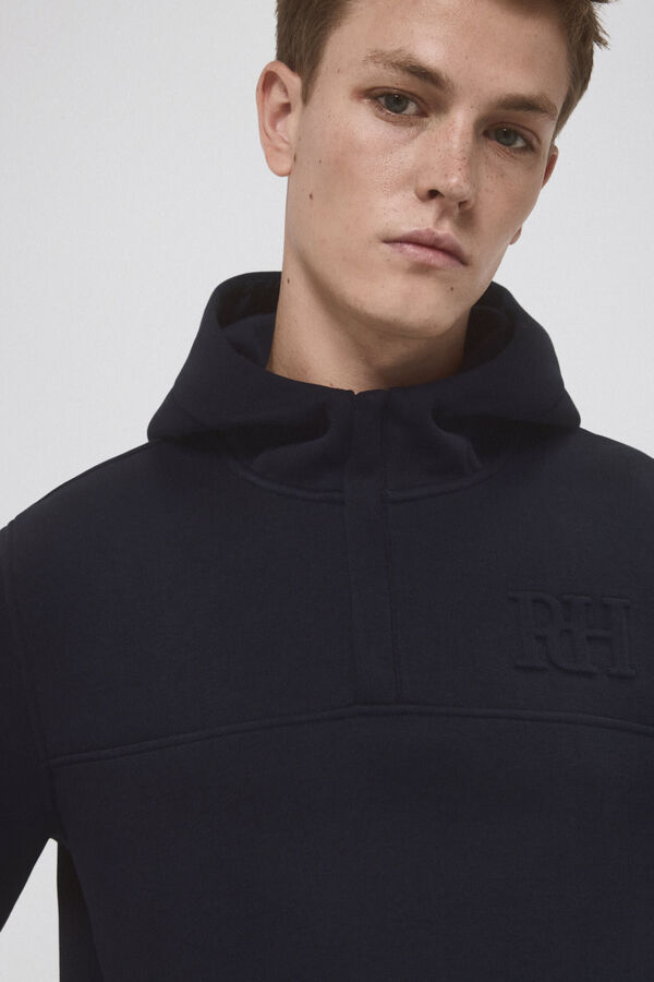 Pedro del Hierro Sudadera con capucha tejido t&eacute;cnico Azul