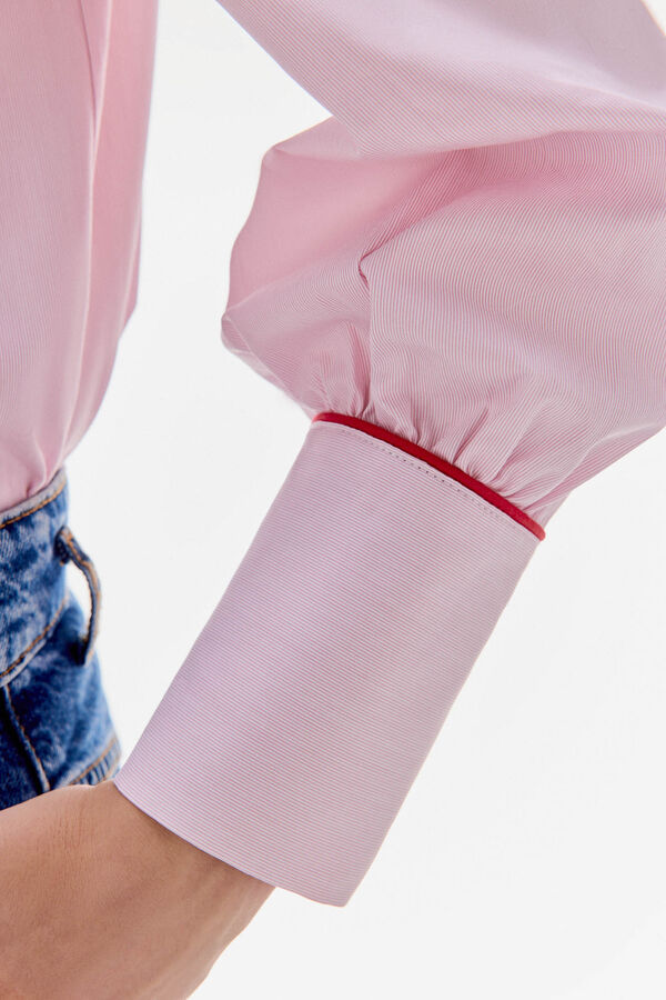 TFP by Tamara Falcó Striped shirt with bow or tie Burgundy