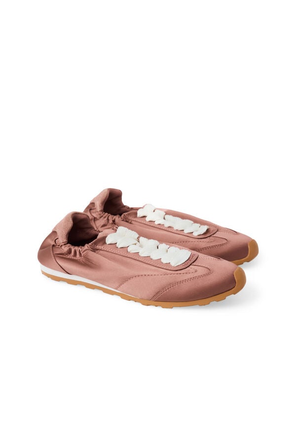 Pedro del Hierro Satin ballet sneakers Pink