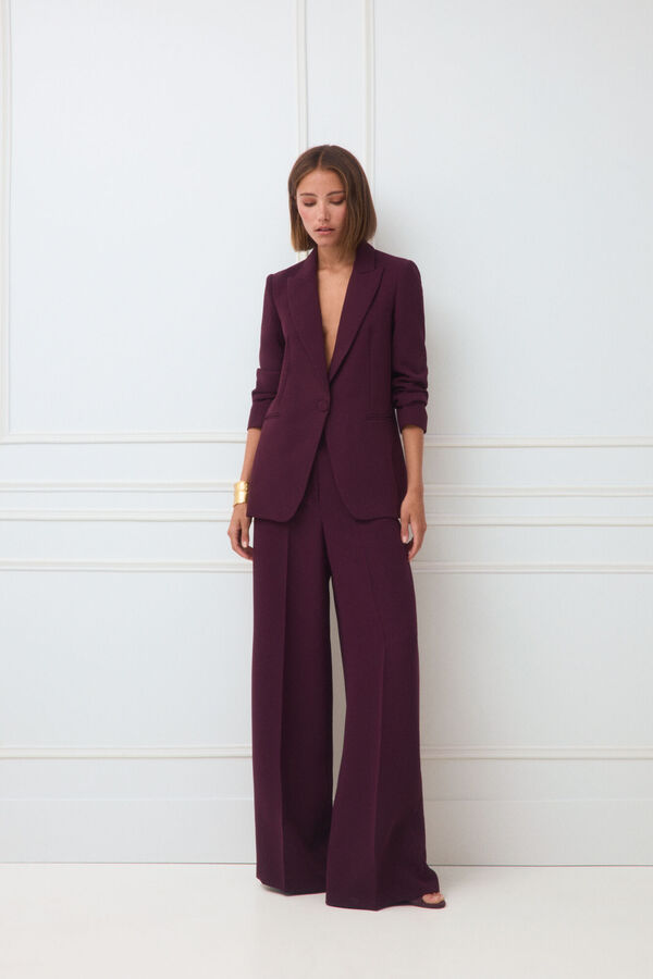 TFP by Tamara Falc&oacute; Blazer cintado Bordeaux