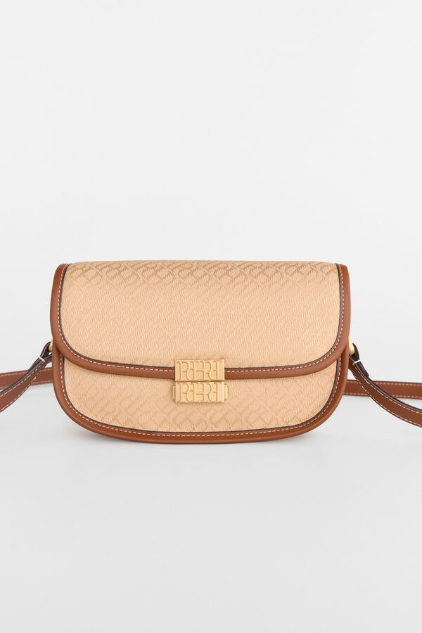 Pedro del Hierro Jacquard crossbody Beige