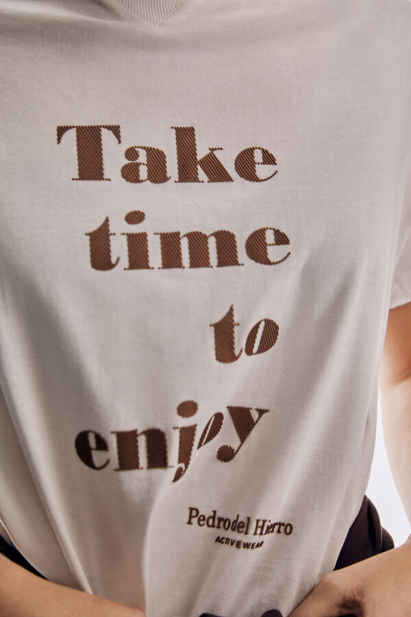 Pedro del Hierro Camiseta algod&oacute;n org&aacute;nico oversize Beige