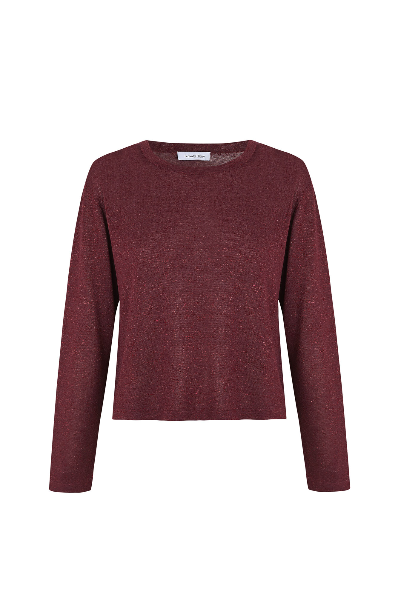 Pedro del Hierro Lurex knit long sleeve top