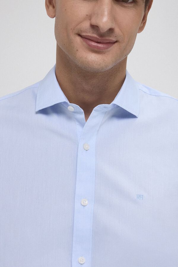 Pedro del Hierro Camisa estructura wrinkle free Azul