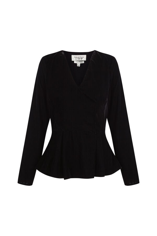 TFP by Tamara Falcó Velvet top Black