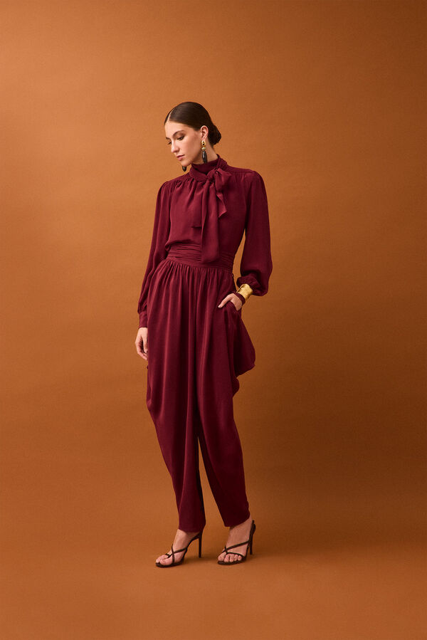Pedro del Hierro Volume harem trousers Burgundy