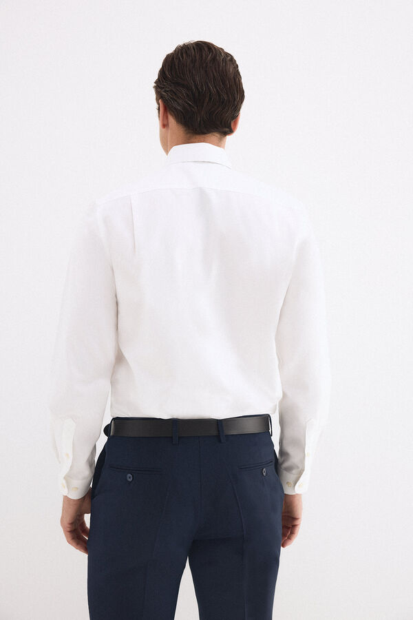 Pedro del Hierro Plain non-iron stain-resistant dress shirt White