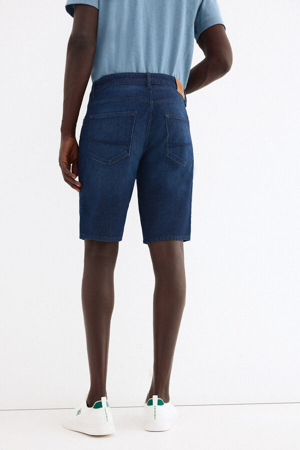 Pedro del Hierro Denim regular Bermuda shorts Blue