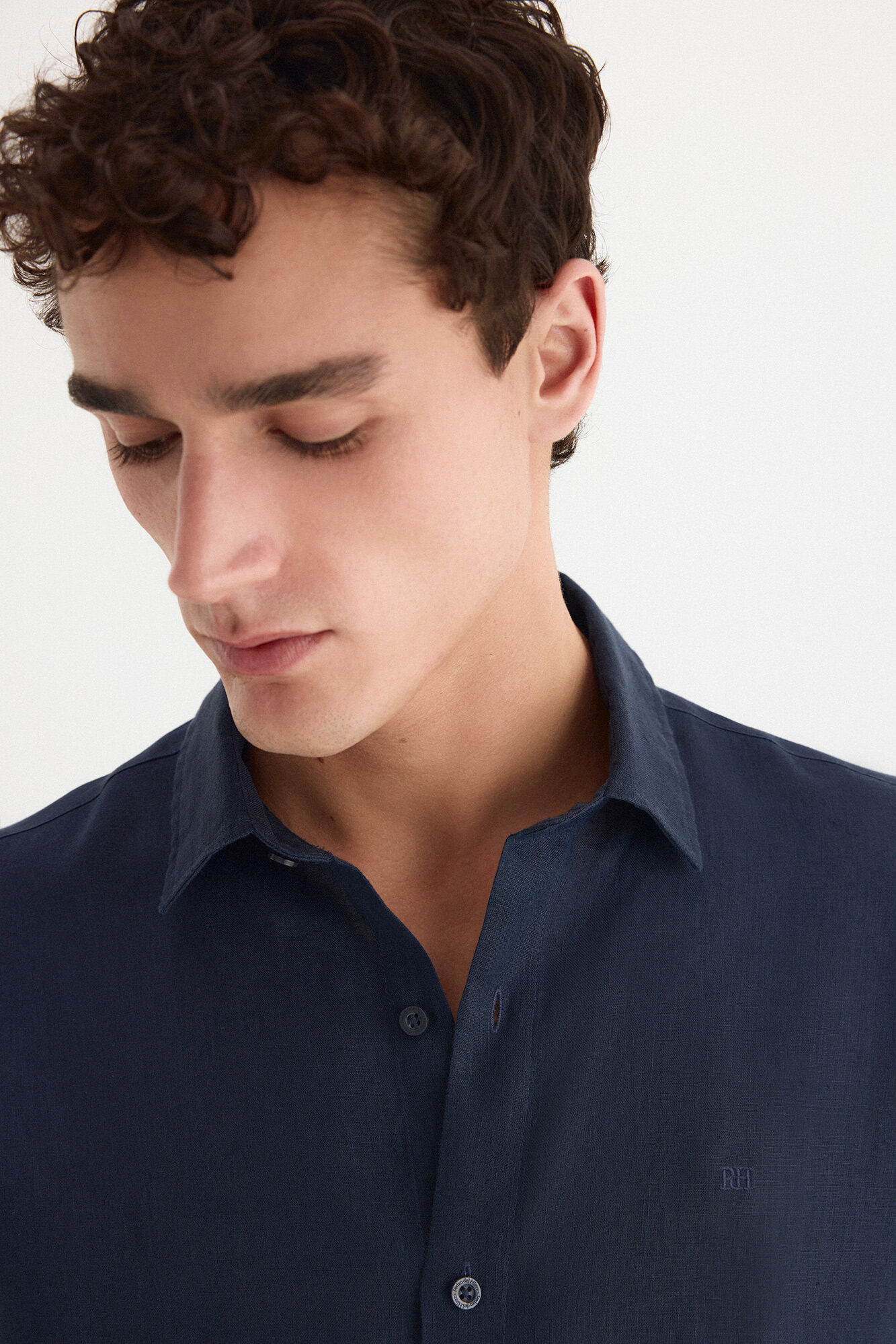 Pedro del Hierro Plain linen shirt