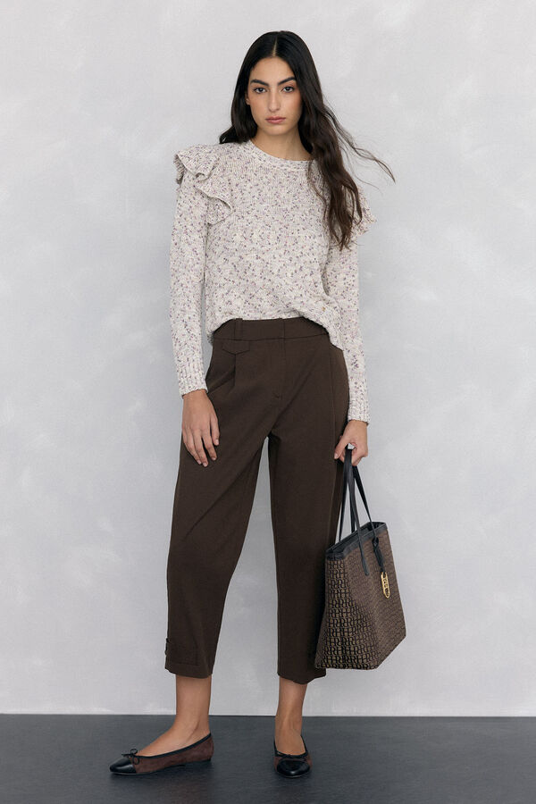Pedro del Hierro Bolsa de compras jacquard Marrom