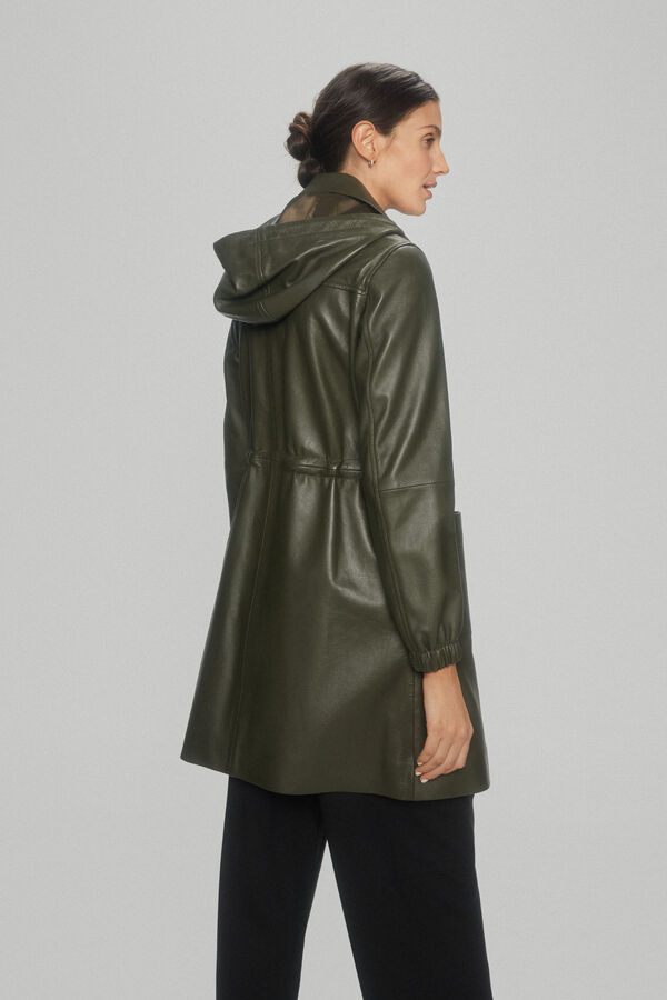 Pedro del Hierro Nappa hooded parka Green
