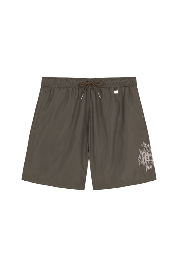Pedro del Hierro Plain big side logo swimwear Green