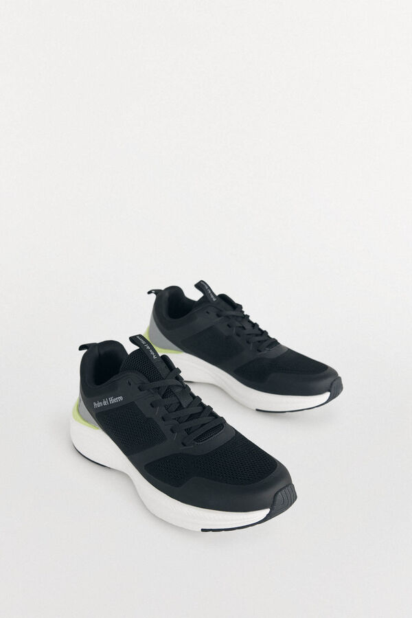 Pedro del Hierro Zapatilla textil cordones Negro