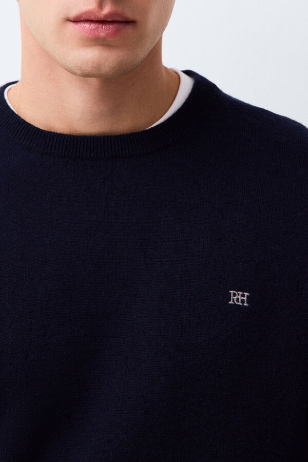 Pedro del Hierro Cashmere merino wool premium jumper Blue