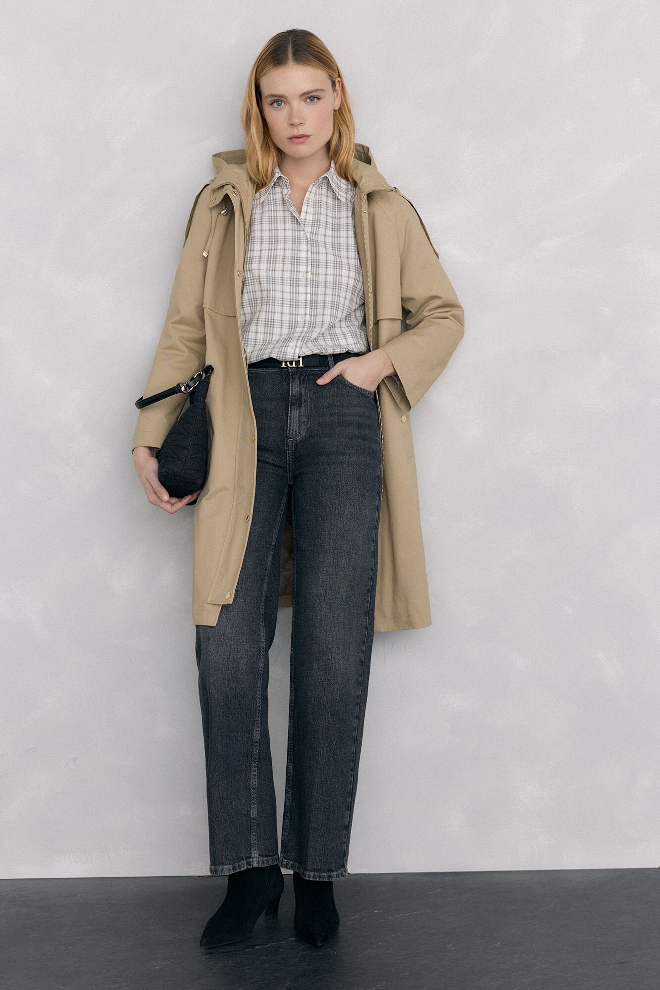 Pedro del Hierro Wide plaid shirt