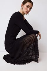Pedro del Hierro Shimmer knit dress Black
