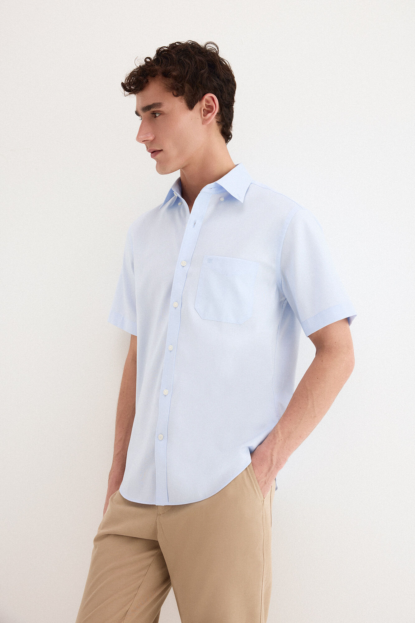 Pedro del Hierro Plain non-iron short sleeve shirt