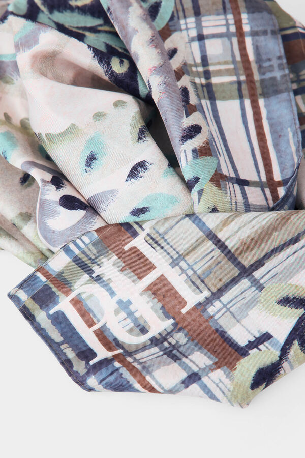 Pedro del Hierro Pa&ntilde;uelo estampado Verde