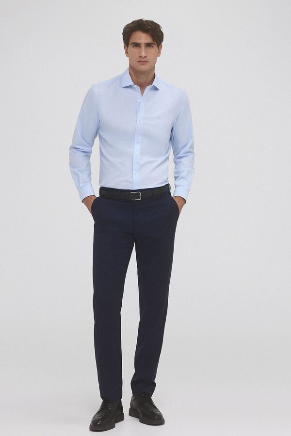 Pedro del Hierro Camisa estructura wrinkle free Azul