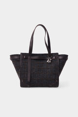Pedro del Hierro Mala tote bag aos quadrados Marrom