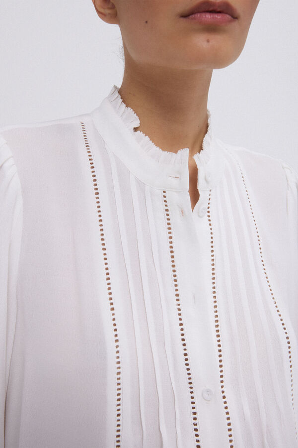 Pedro del Hierro Romantic blouse with lace detail White
