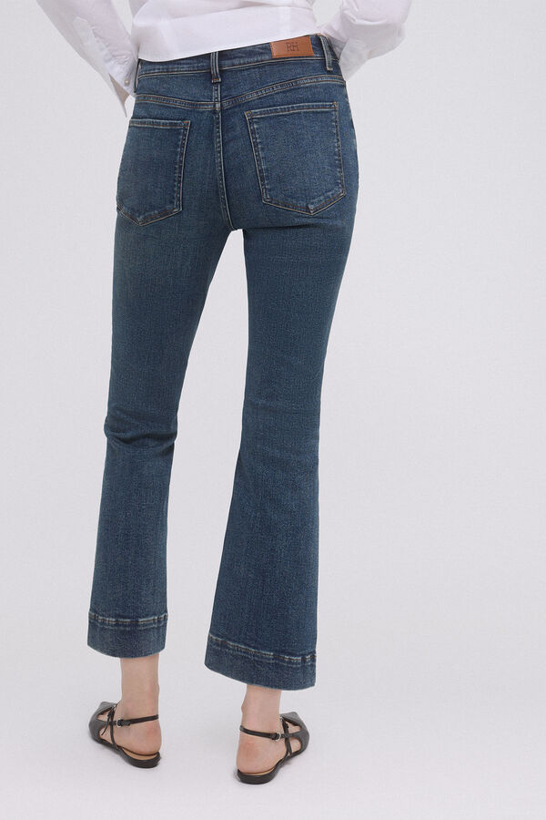 Pedro del Hierro Calça Jeans Flare Recortada T400™ Lycra™ Azul