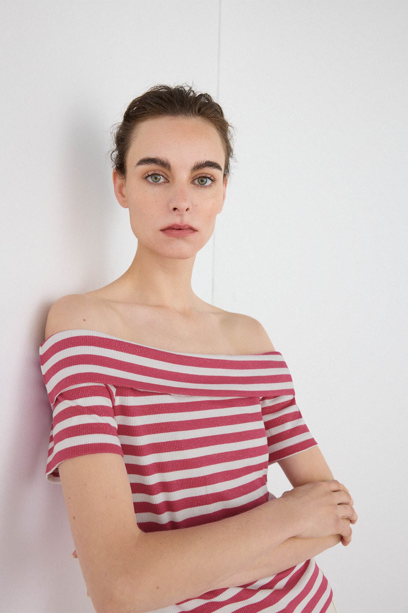 Pedro del Hierro Camisola sem ombros raias 