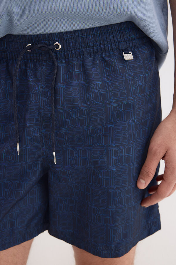 Pedro del Hierro Logo print swimwear Blue