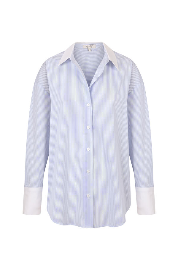 TFP by Tamara Falc&oacute; Camisa combinada popel&iacute;n Azul