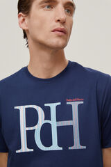 Pedro del Hierro Camiseta logo fantasía Azul