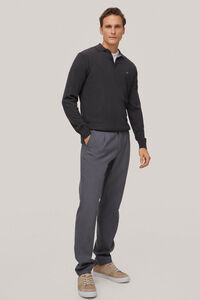 Pedro del Hierro Regular fit darted chino trousers Grey