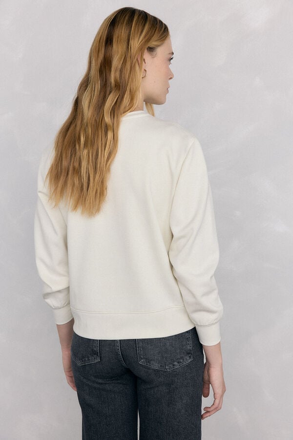 Pedro del Hierro PDH logo sweatshirt Ecru