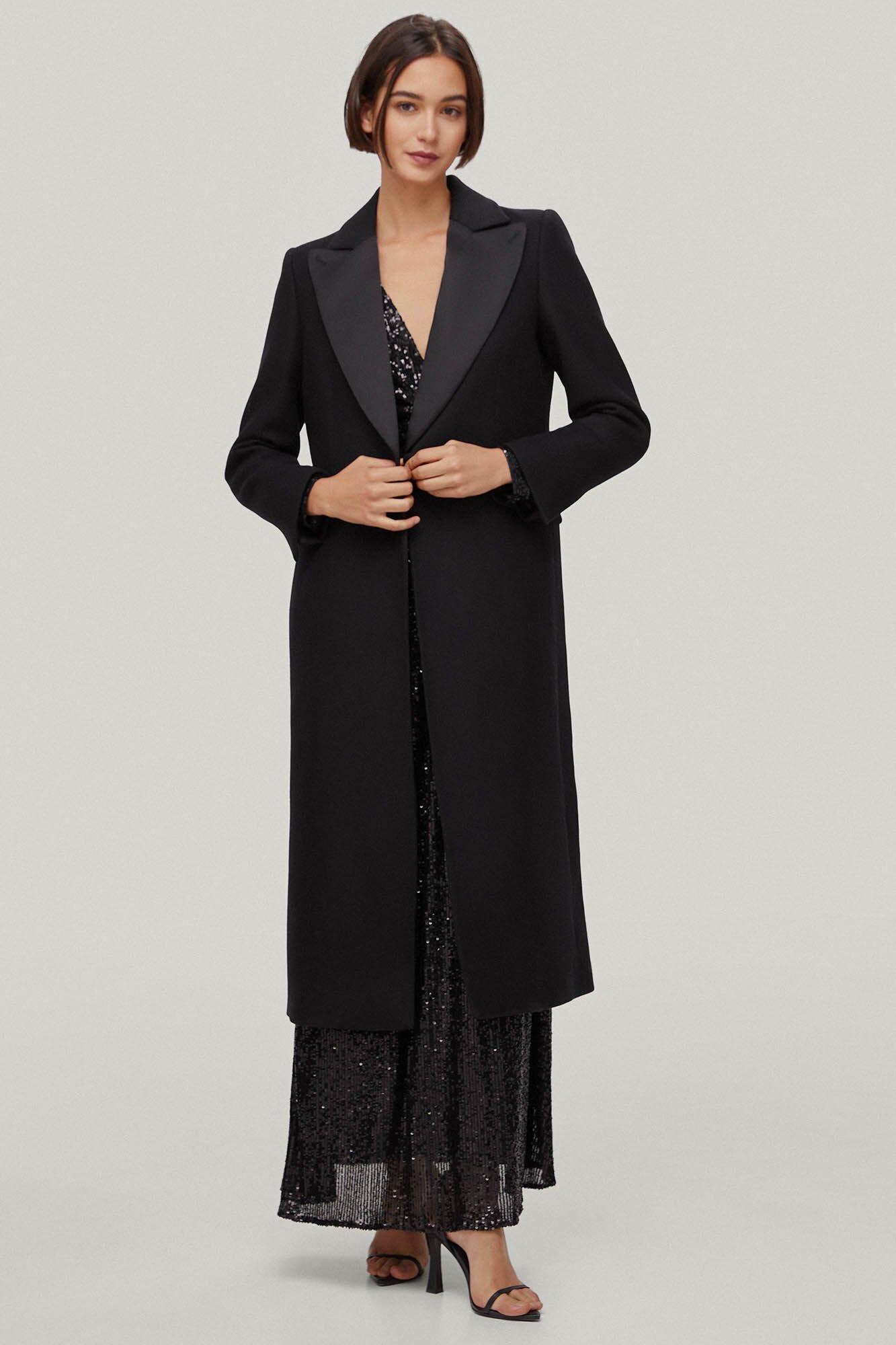 Long tailored sale coat