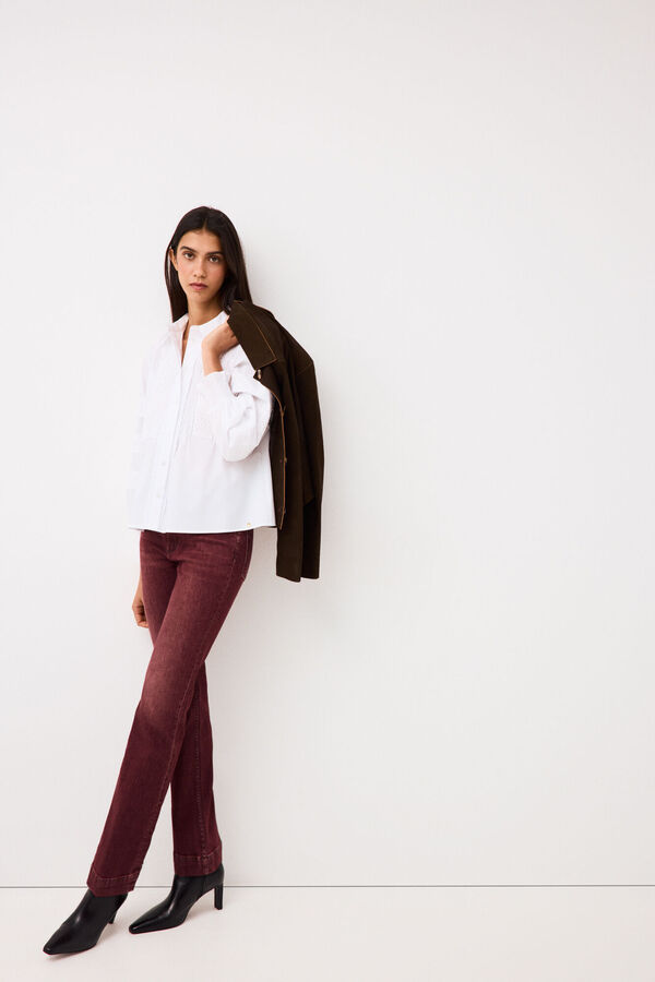Pedro del Hierro Embroidered romantic blouse White