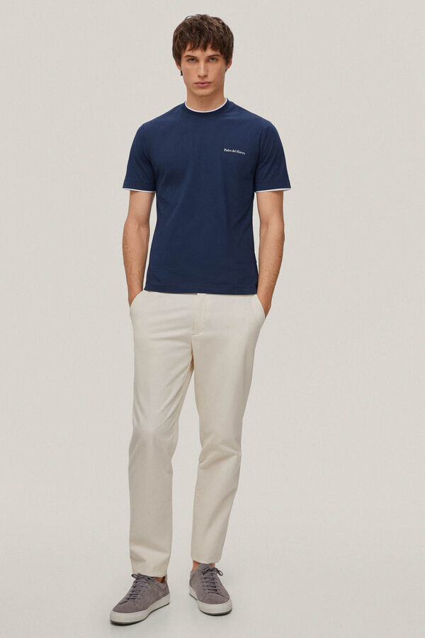 Pedro del Hierro Camiseta doble cuello Azul